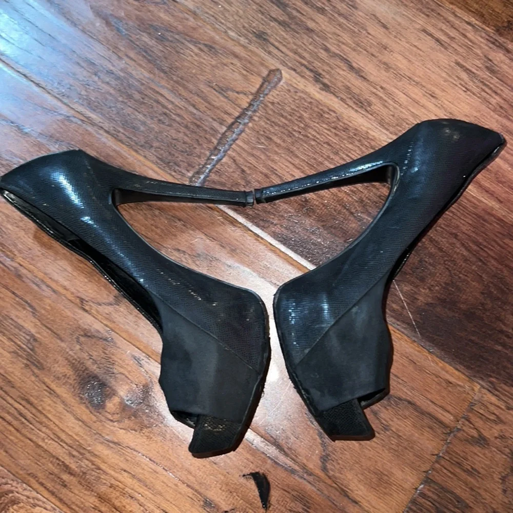 BCBG generation super high heel platform pumps 5” high heel stiletto shoes black - Picture 7 of 8